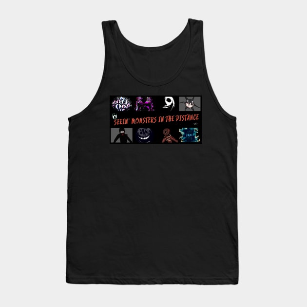 Seein’ Monsters In The Distance Tank Top by Atomic City Art